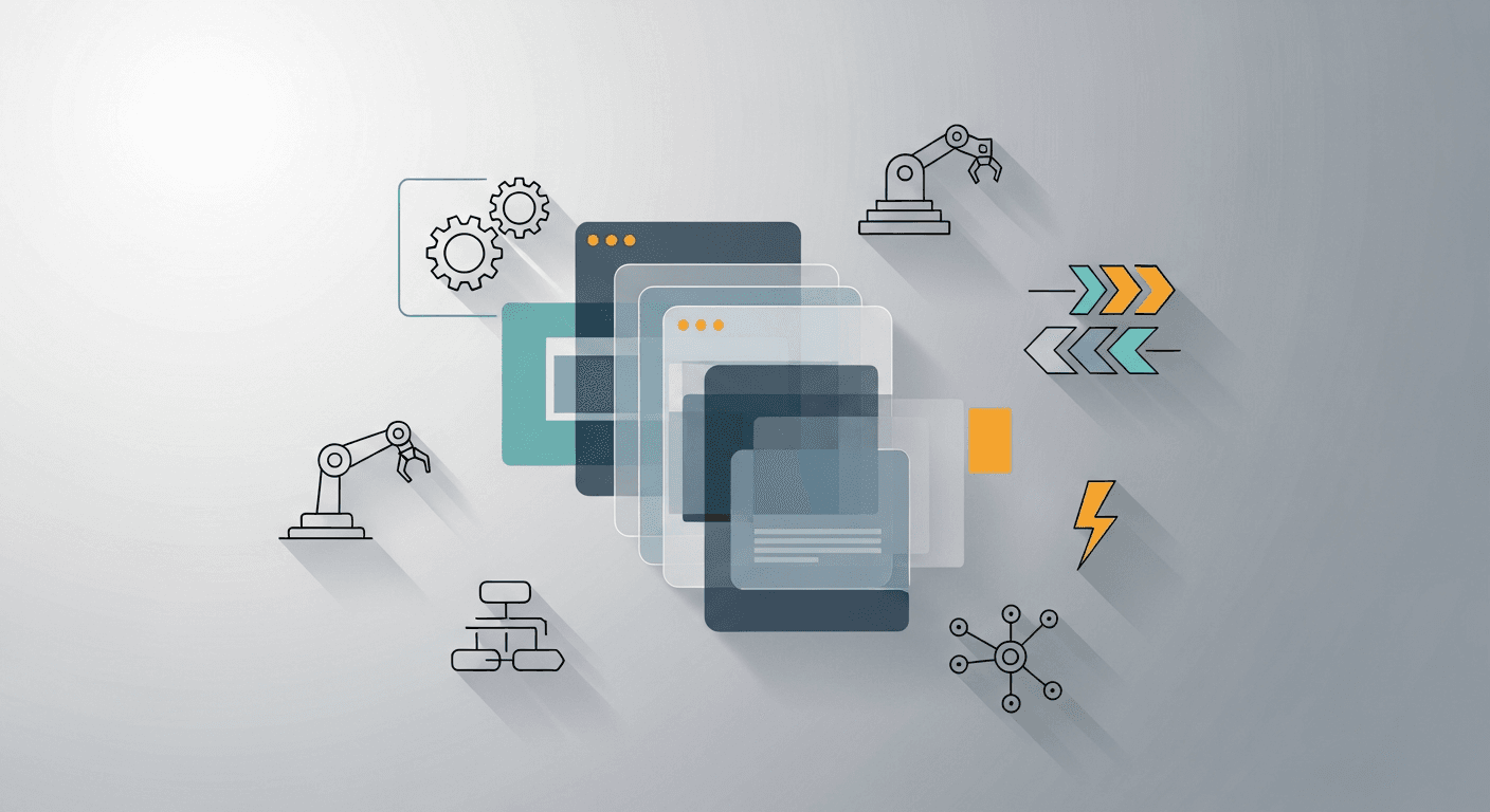 Image de couverture montrant des icônes de templates et d'automatisation